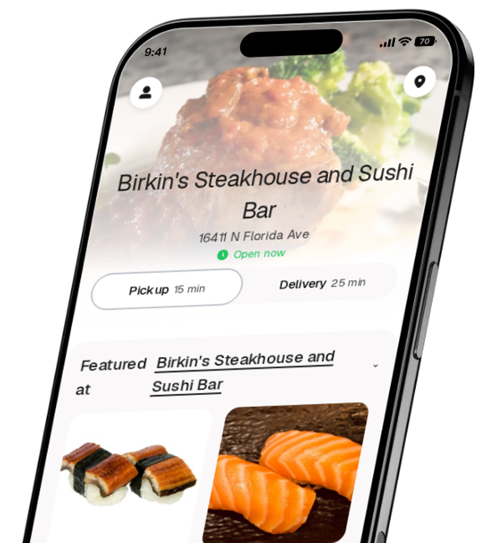 Birkin's Steakhouse and Sushi Bar app preview